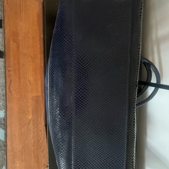 Coach F19969 Park Elevated Leather Carryall Shoulder Bag in Navy - Picture 12 of 14